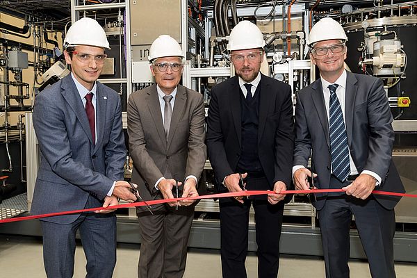 Reel modular plant openening ceremony at invite in Leverkusen